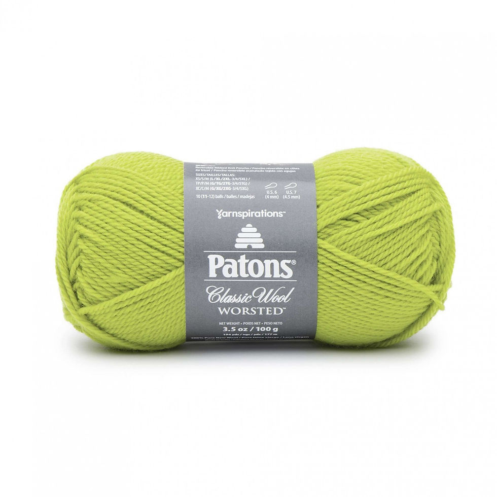 balle de laine PATONS CLASSIC WOOL WORSTED VERT PETITE POUSSE 77759