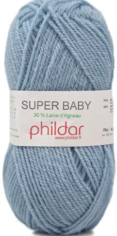 Pelote de laine PHILDAR Super Baby coloris Denim 12662.2297