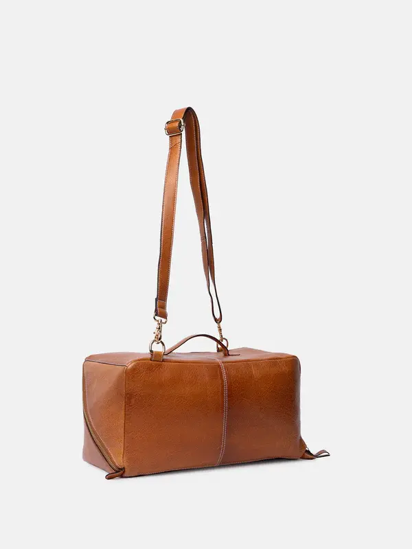 Sac en cuir pour tricot de redesigned PROJET 090 TAN BRULÉ/OR