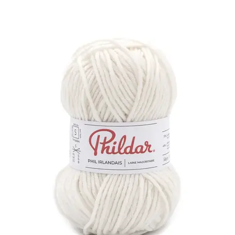 Pelote de laine PHILDAR Phil Irlandais coloris Écru