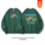 Thumbnail: New round neck sweatshirt, heavyweight autumn/winter style, fleece-lined jacket