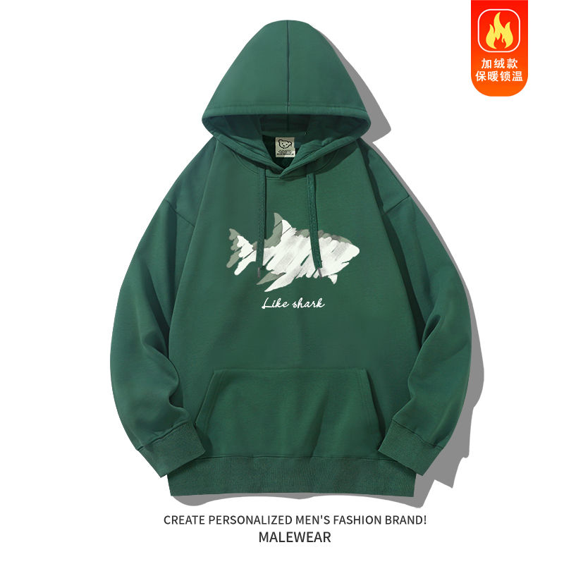 Thumbnail: Simple graffiti design printed crew neck loose sweatshirt