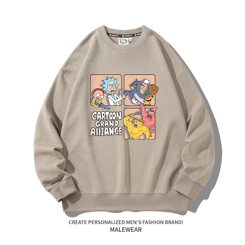 Thumbnail: Cartoon/Anime Collaboration Printed Hoodie for Men, 2025 Autumn/Winter New Style