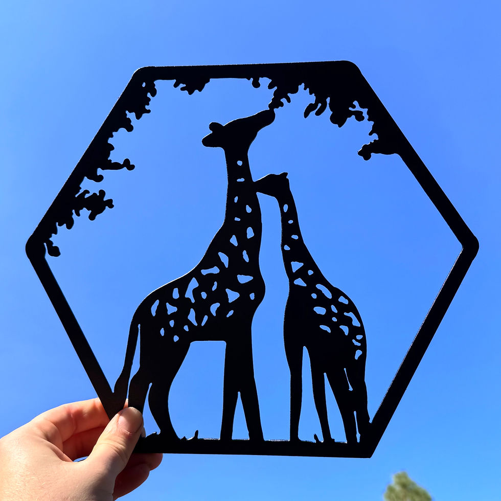 Thumbnail: African Safari Metal Wall Art Set – Elephant, Lion, Rhino, Giraffe, and Ostrich