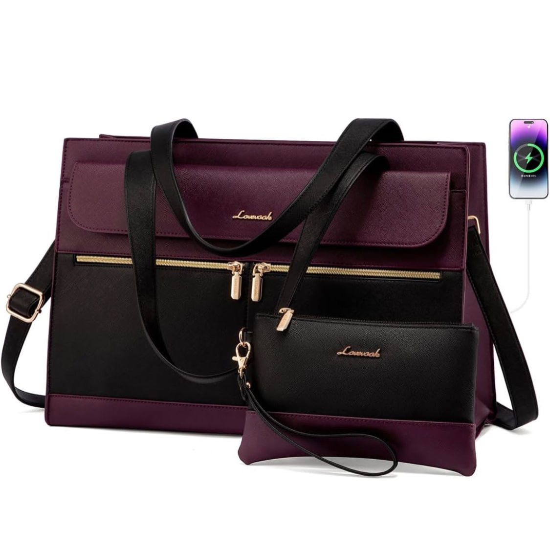 Smooth Laptop Tote Set