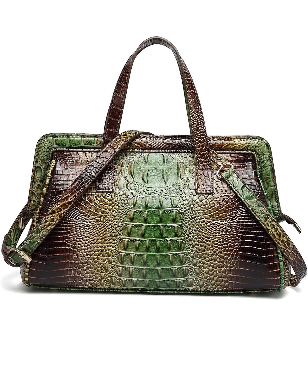 Thumbnail: Crocodile satchel solid and two tone