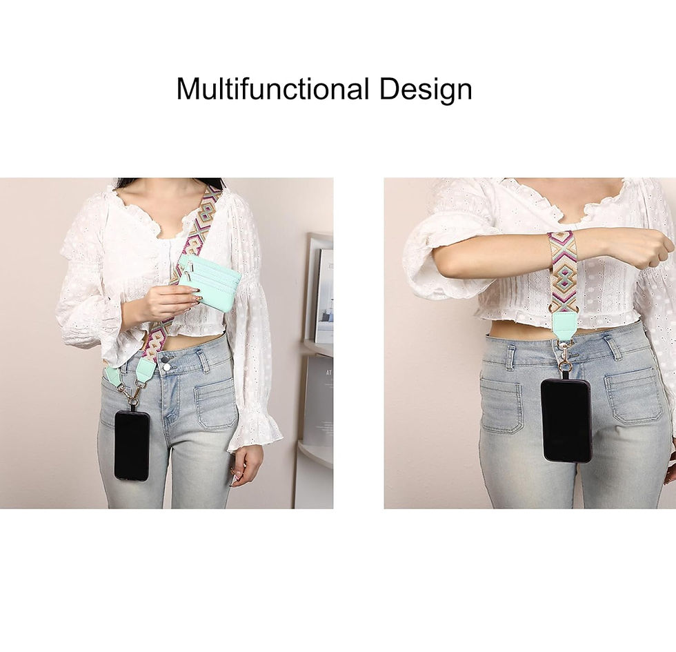 Thumbnail: Phone Strap with Zippered Pouch, Clip 