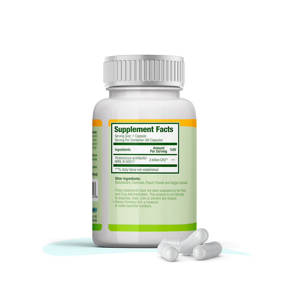 Thumbnail: NutriLots™ Veggie Capsules - Plant-Based Probiotics with Peach for Digestive Health and Skin Care.