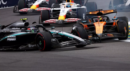 Oscar Piastri wrecks Kimi Antonelli and Charles Leclerc in the Sao Paolo Grand Prix.