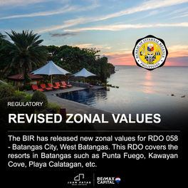 Revised Zonal Values - Batangas