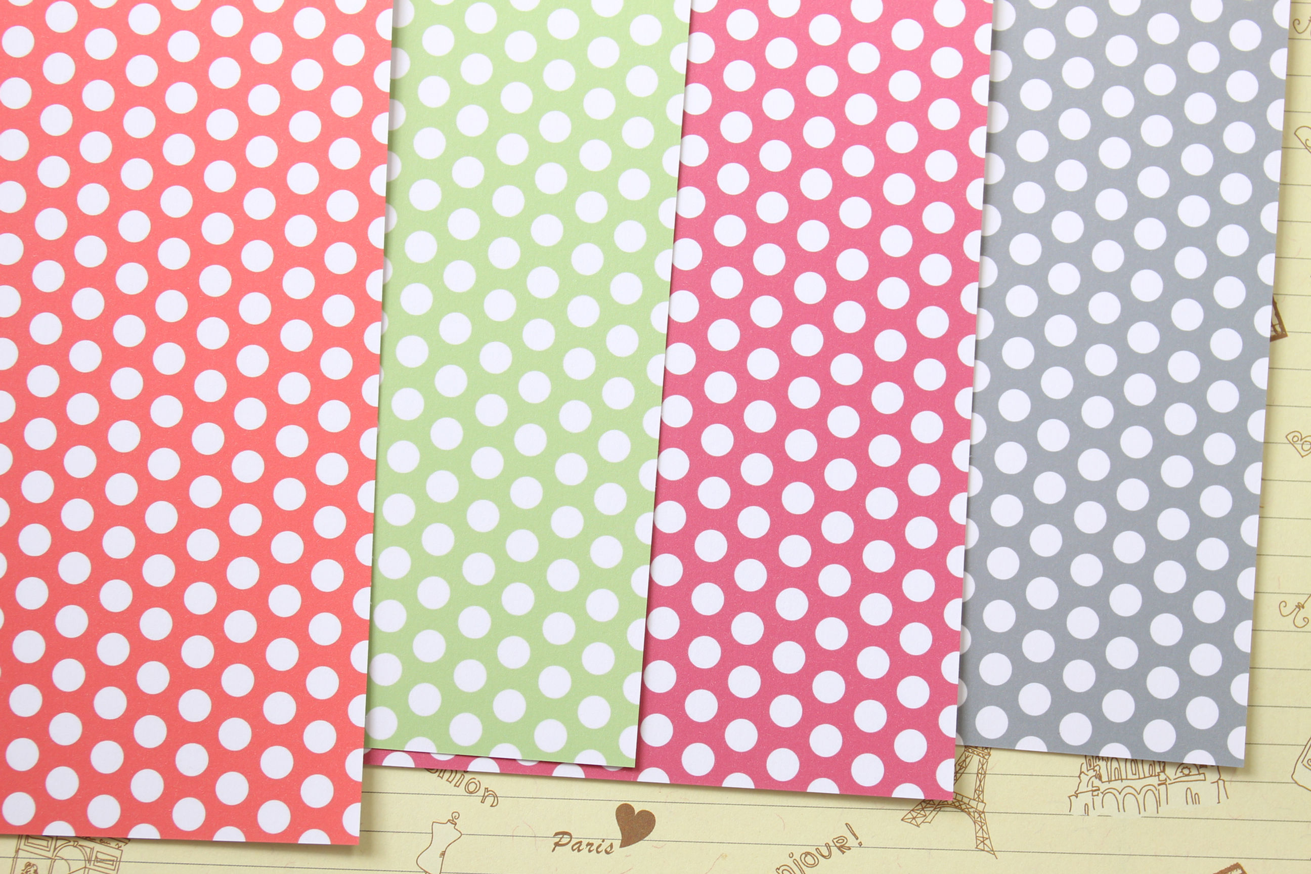 set 02 small dots mix printed card stock