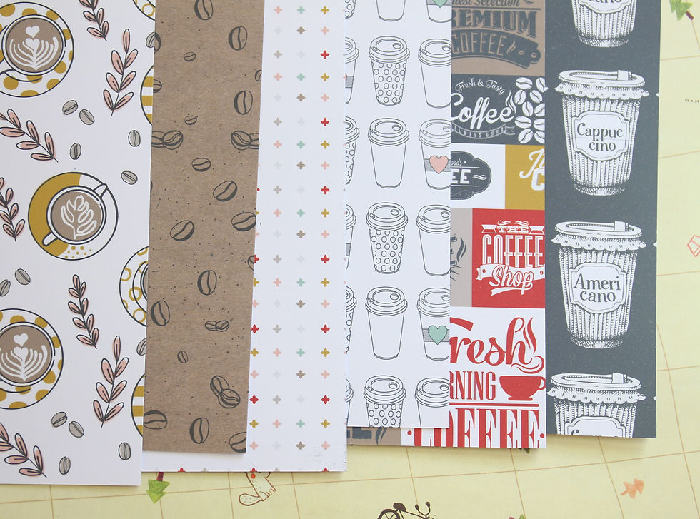 set 01 coffee love mix printed card stock