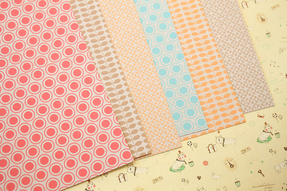Thumbnail: set 03 krafty patterns mix printed card stock
