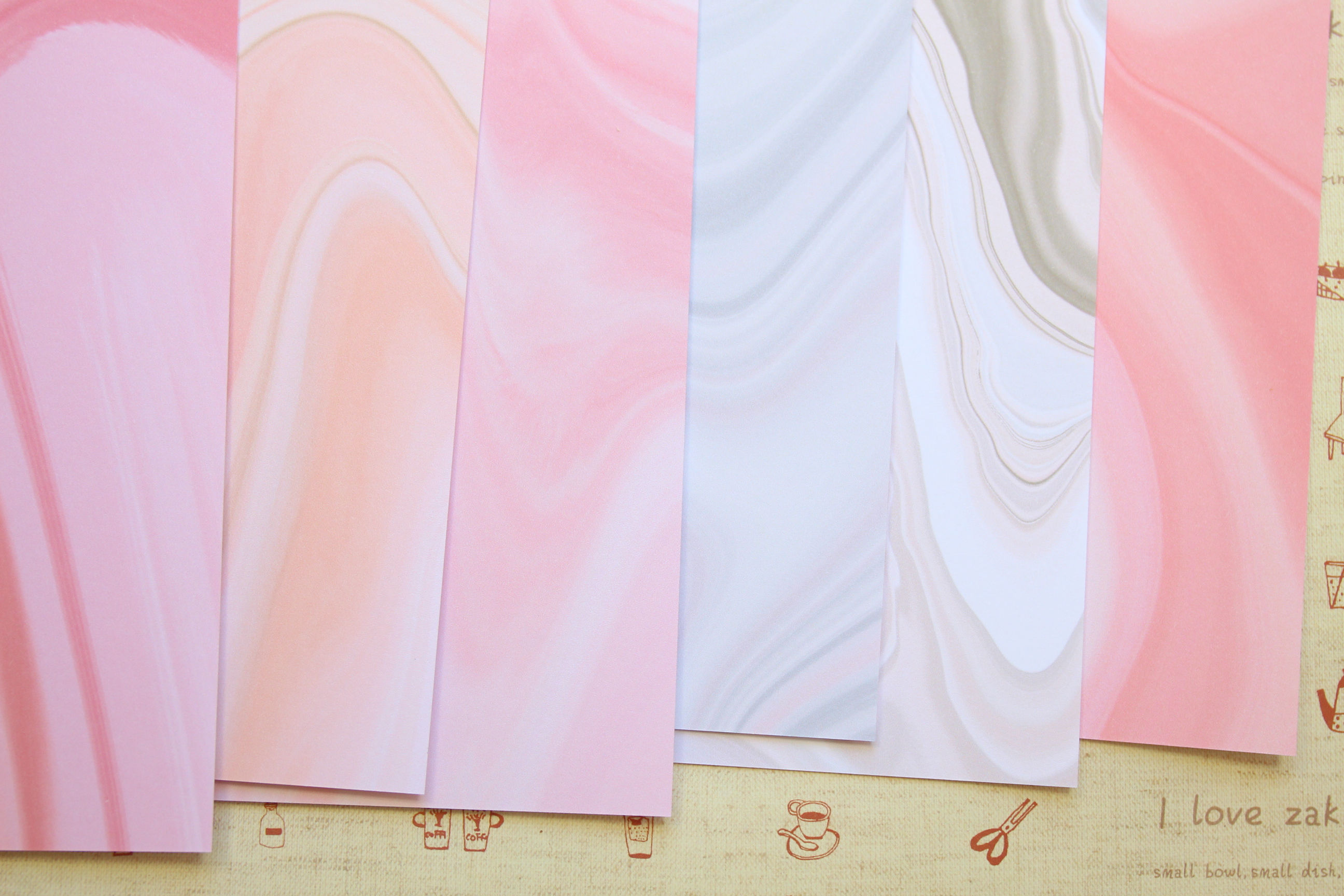 set 01 neutral marble mix printed card stock