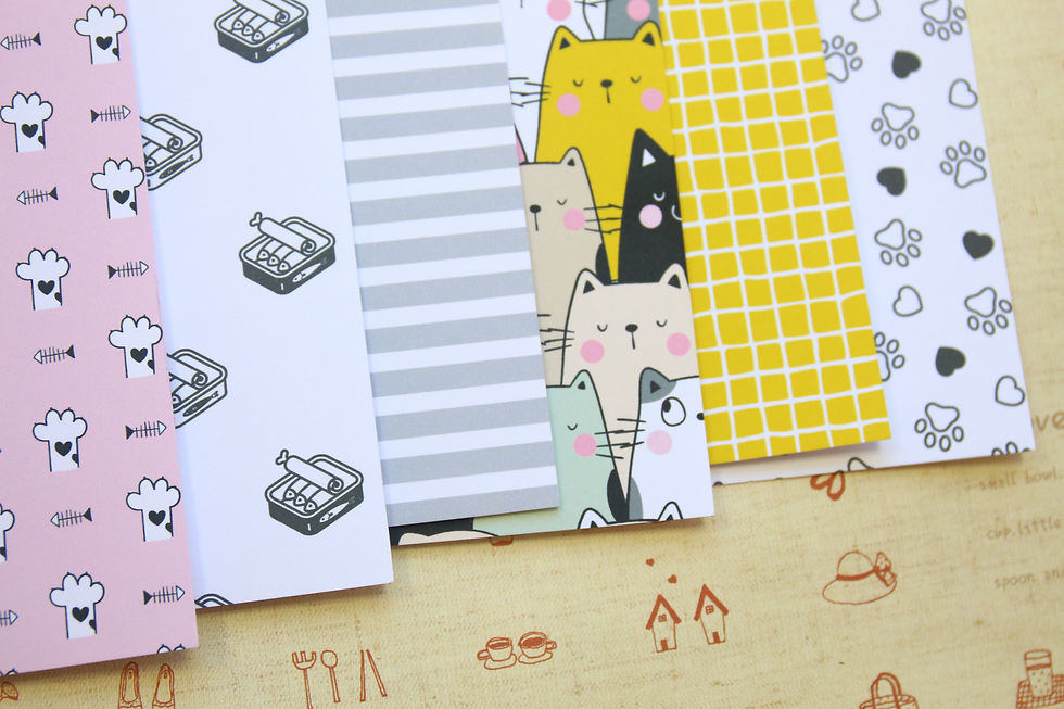 Thumbnail: set 01 live love meow mix printed card stock
