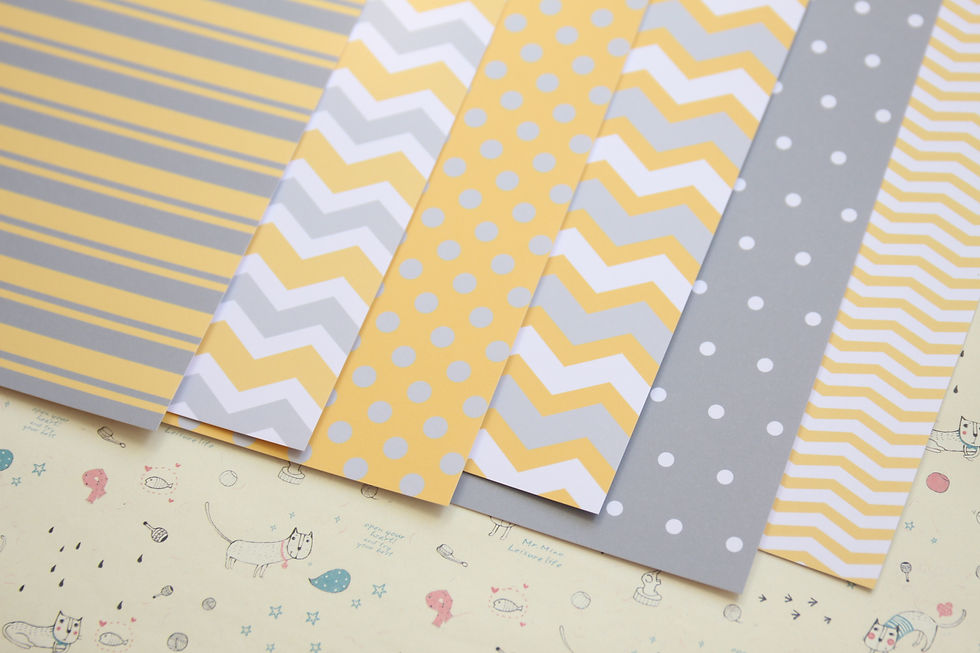 Thumbnail: set 01 yellow and grey printed card stock