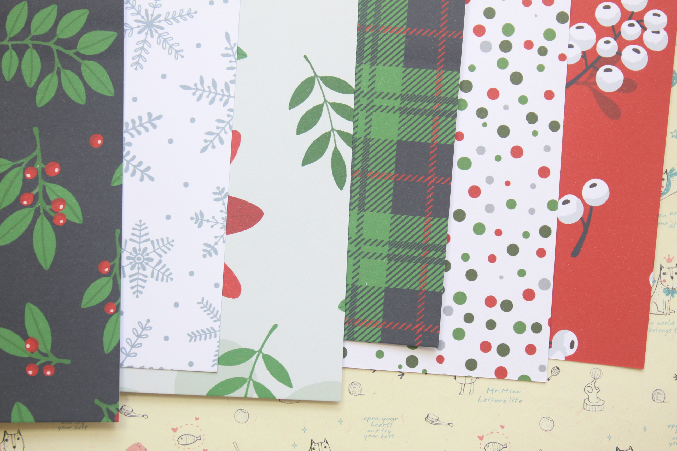 set 01 winter berry mix printed card stock