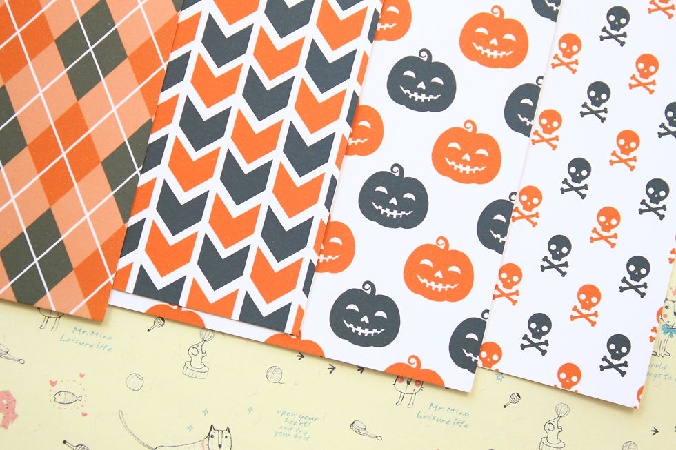 Thumbnail: set 03 halloween papers mix printed card stock