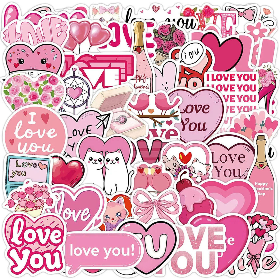 Thumbnail: valentines day graffiti large cartoon stickers