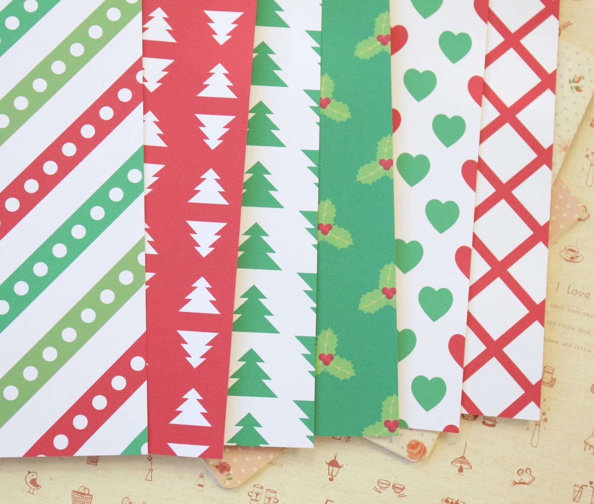 set 02 christmas patterns printed card stock