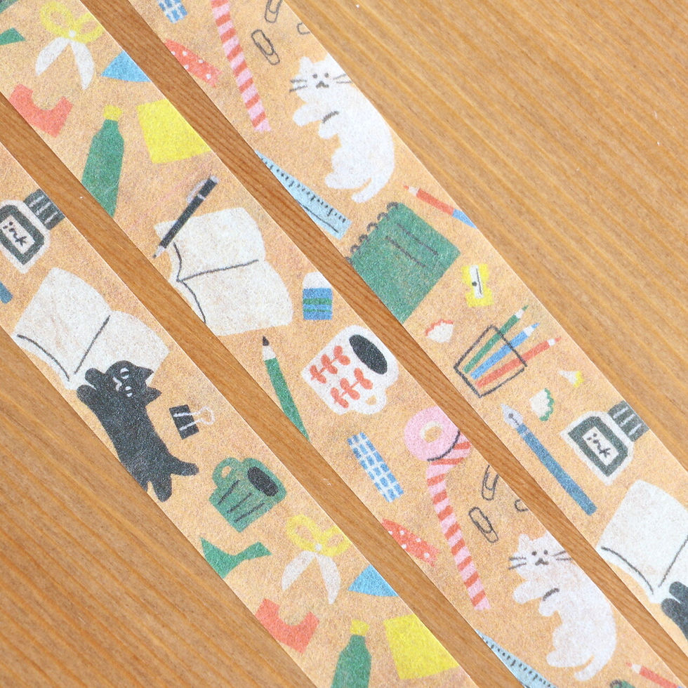 Thumbnail: watashi biyori cats masking tape