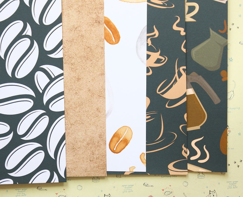 set 01 divine coffee mix printed card stock