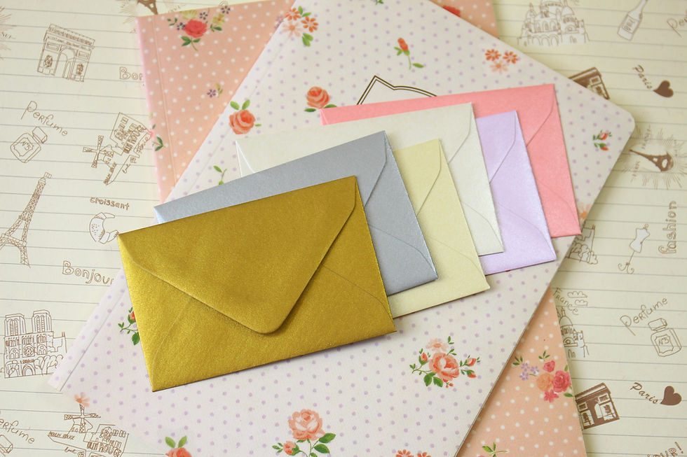 Thumbnail: lilac lavender lustre mini envelopes & note cards