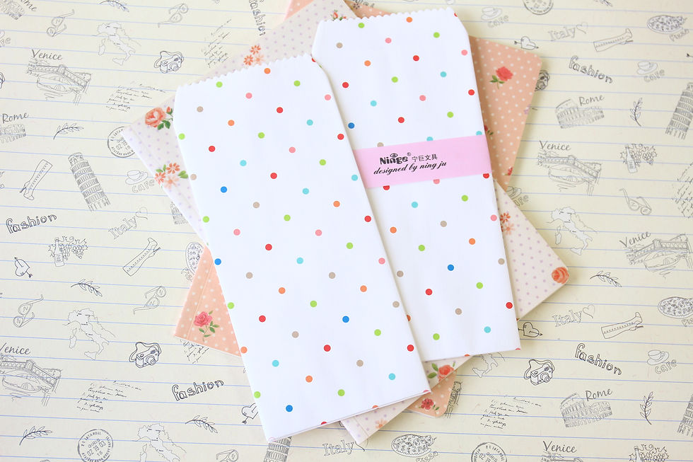 Thumbnail: polka dots natural pattern tall envelopes