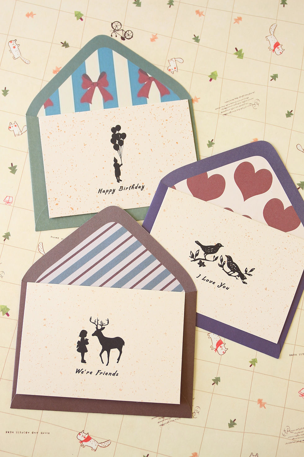 Thumbnail: creative blessings cartoon greeting cards set 01