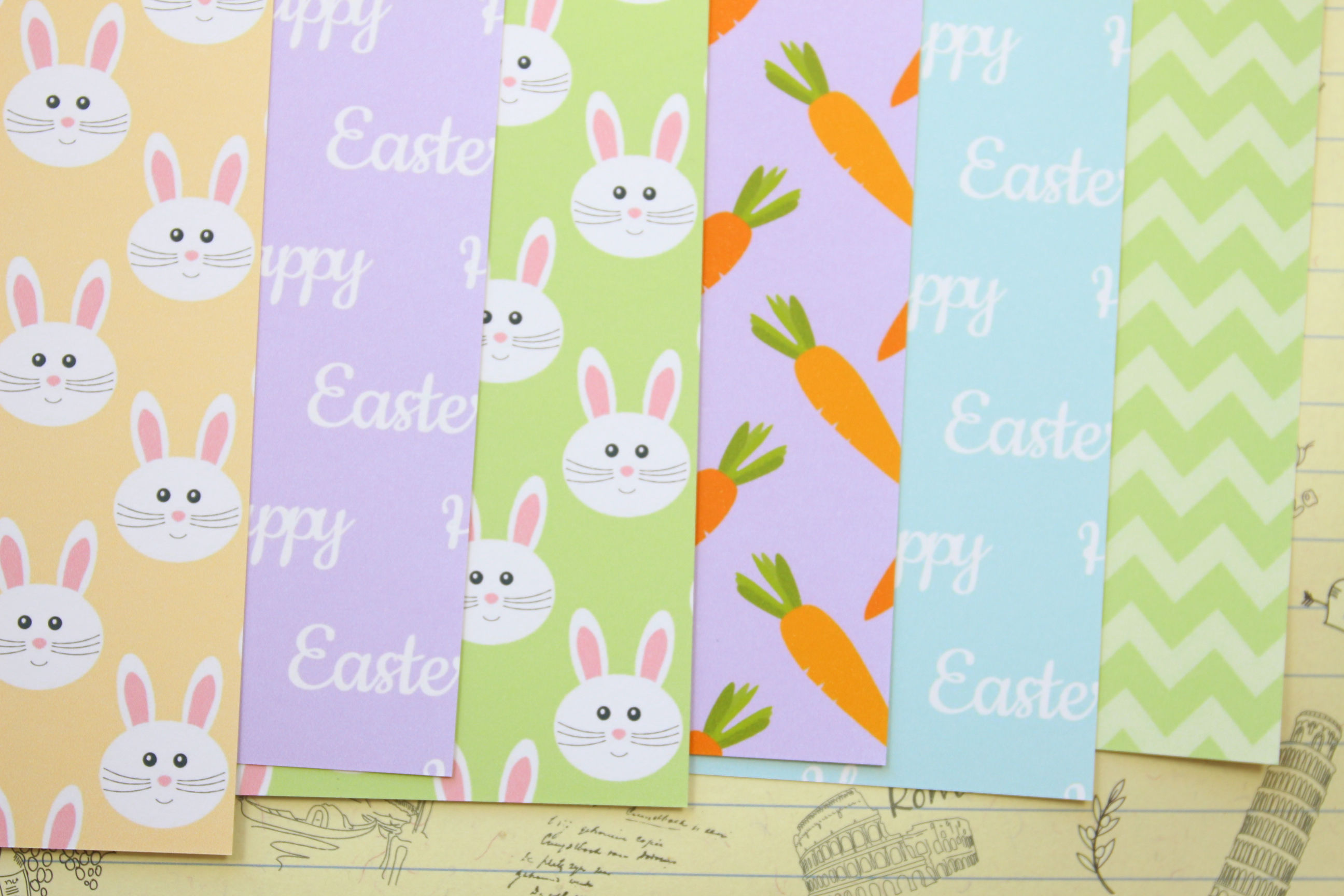 set 04 happy easter mix printed card stock