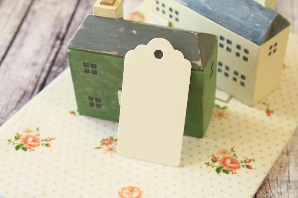 Thumbnail: biscuit cream scallop swing tags