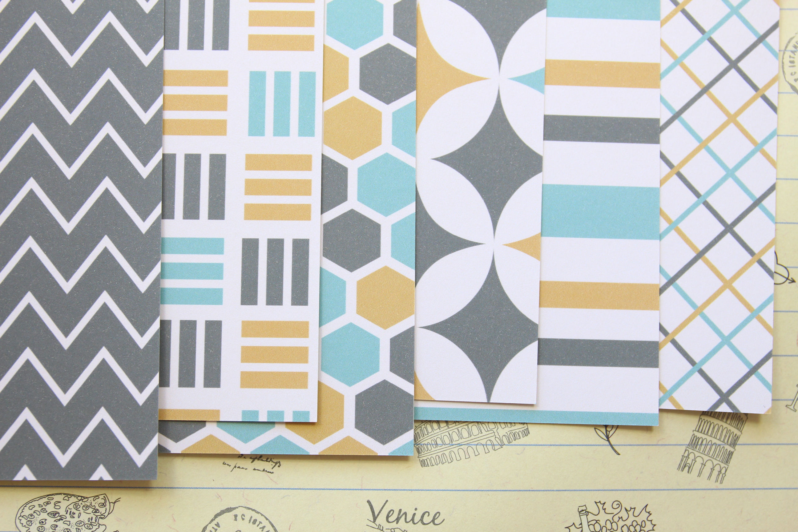 set 04 playful patterns mix printed card stock