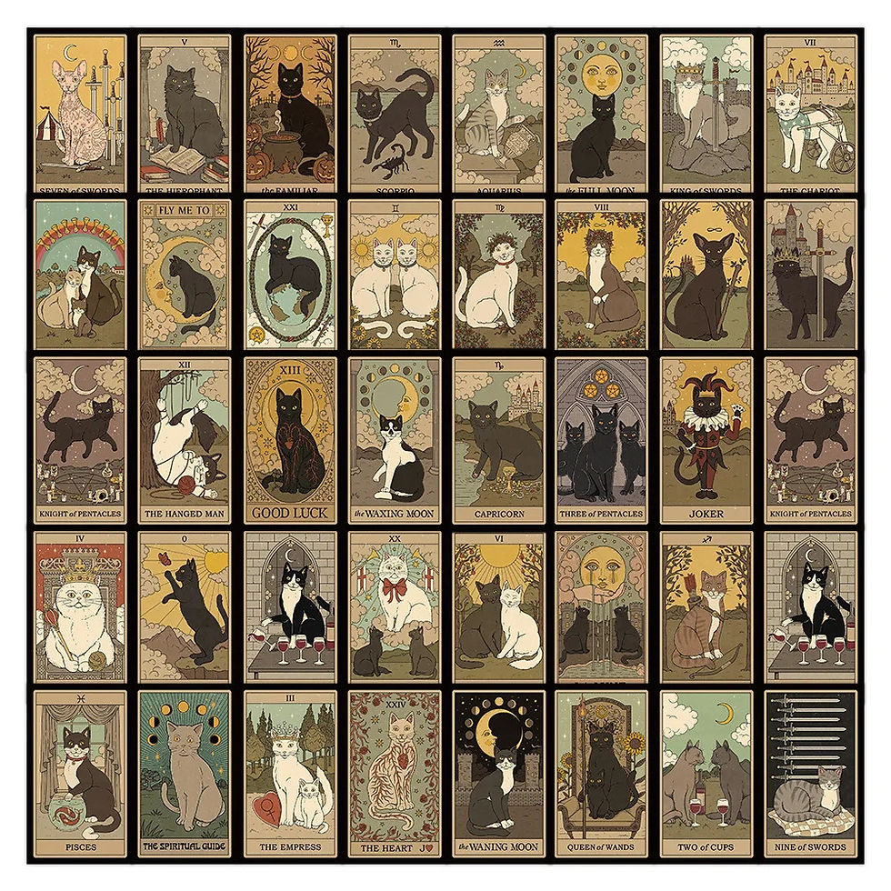 Thumbnail: cat tarot large cute cartoon stickers