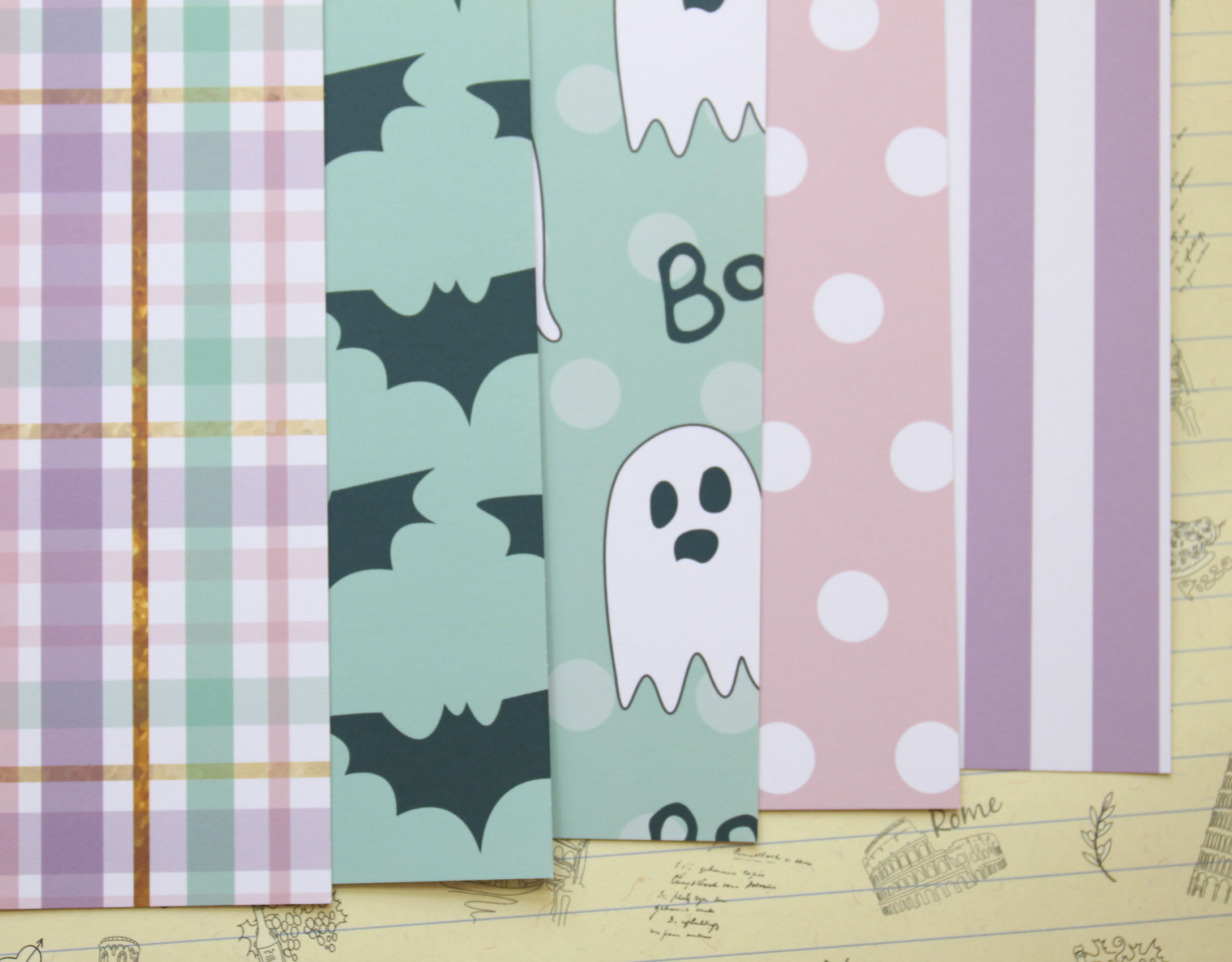 set 01 halloween night printed card stock