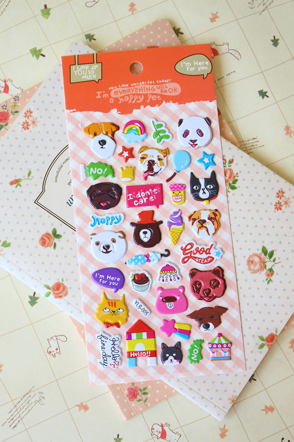 Thumbnail: happy pets cartoon puffy stickers