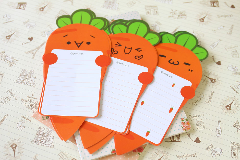 Thumbnail: cute carrots shapes cartoon letter set