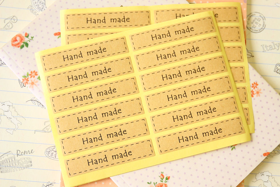 Thumbnail: handmade kraft brown sticker seals