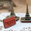 Thumbnail: iron eiffel tower retro seal rubber stamp