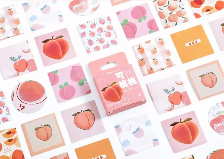 Thumbnail: cute peach mo-card cartoon shapes stickers