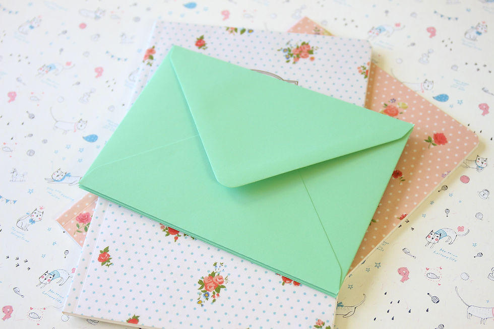 Thumbnail: mint green vintage series c6 banker envelopes