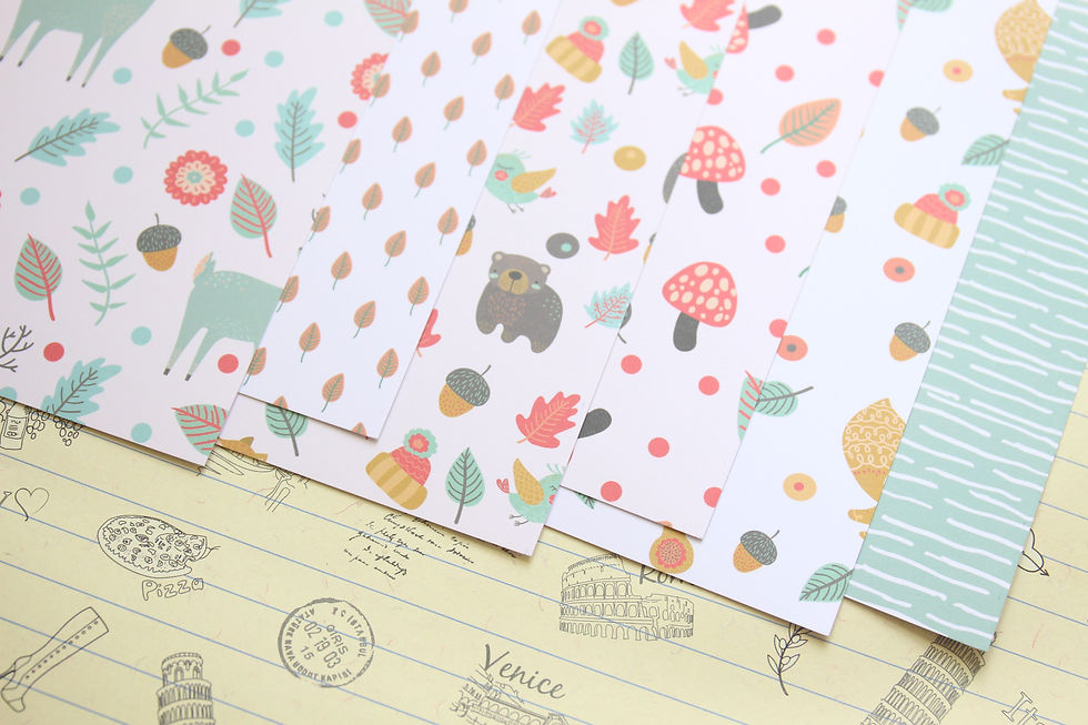 Thumbnail: christmas forest printed card stock