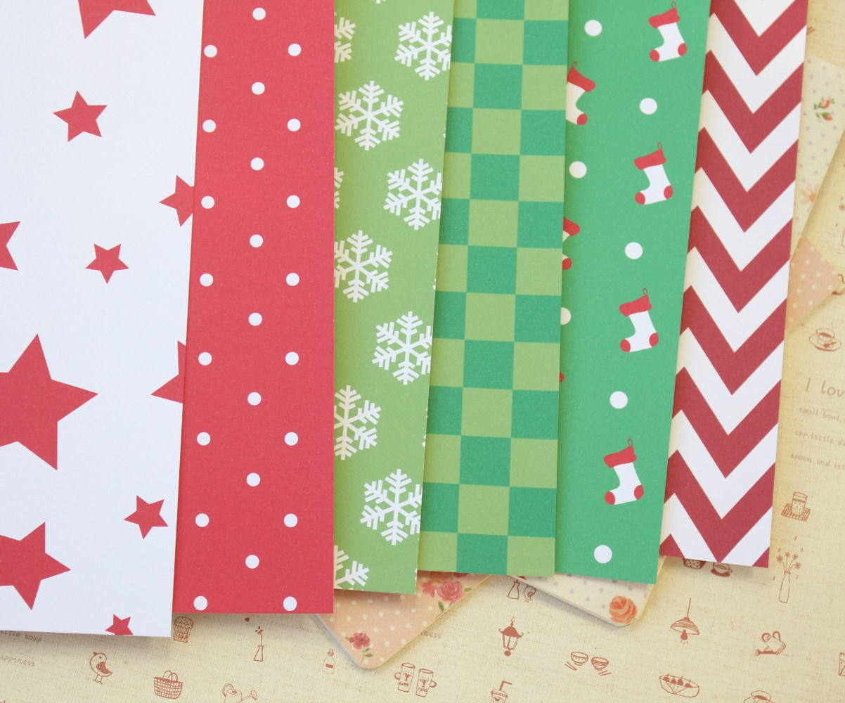 set 01 christmas patterns printed card stock