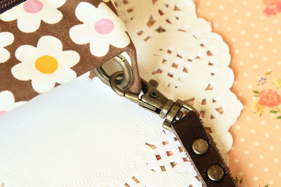 Thumbnail: owl vintage floral wristlet clutch purse