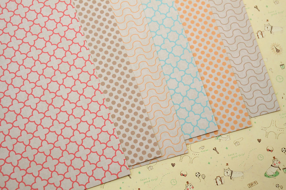 Thumbnail: set 01 krafty patterns mix printed card stock