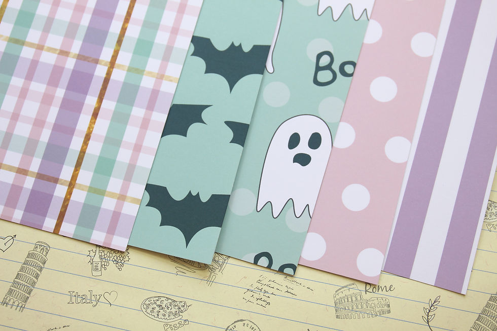 Thumbnail: set 01 halloween night printed card stock