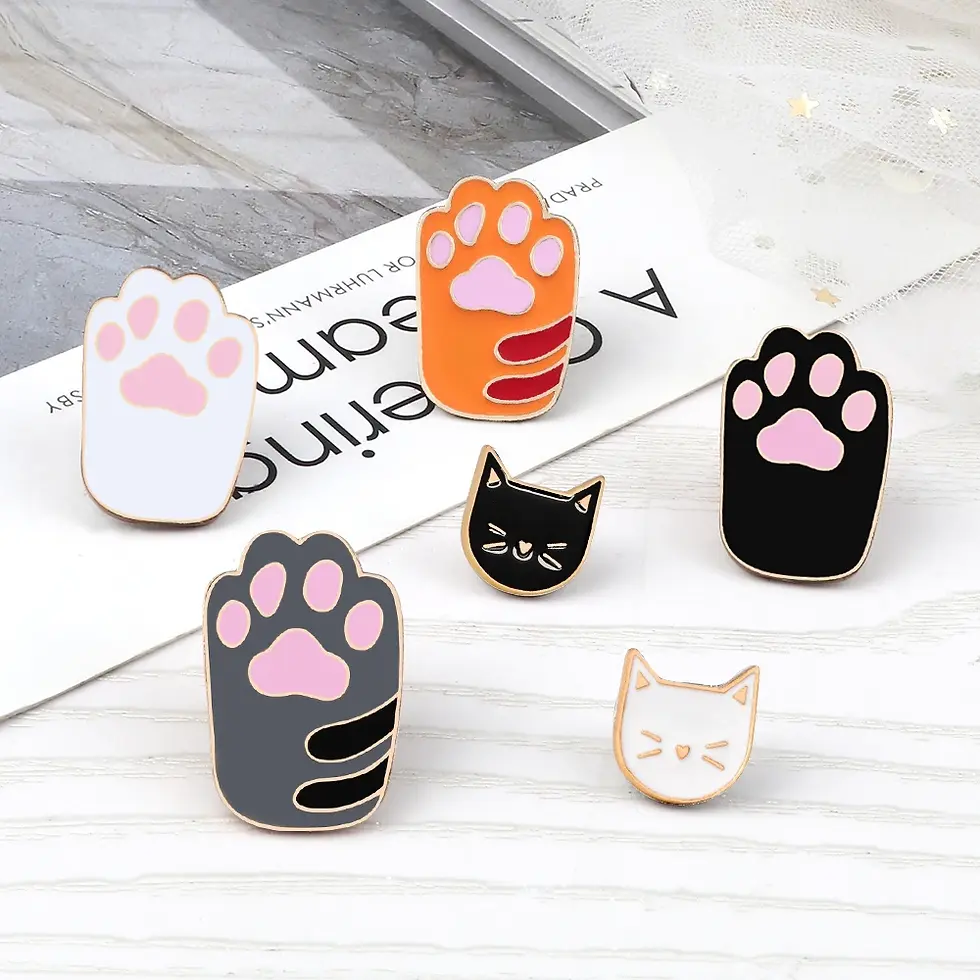 Thumbnail: cats paws enamel pin badge