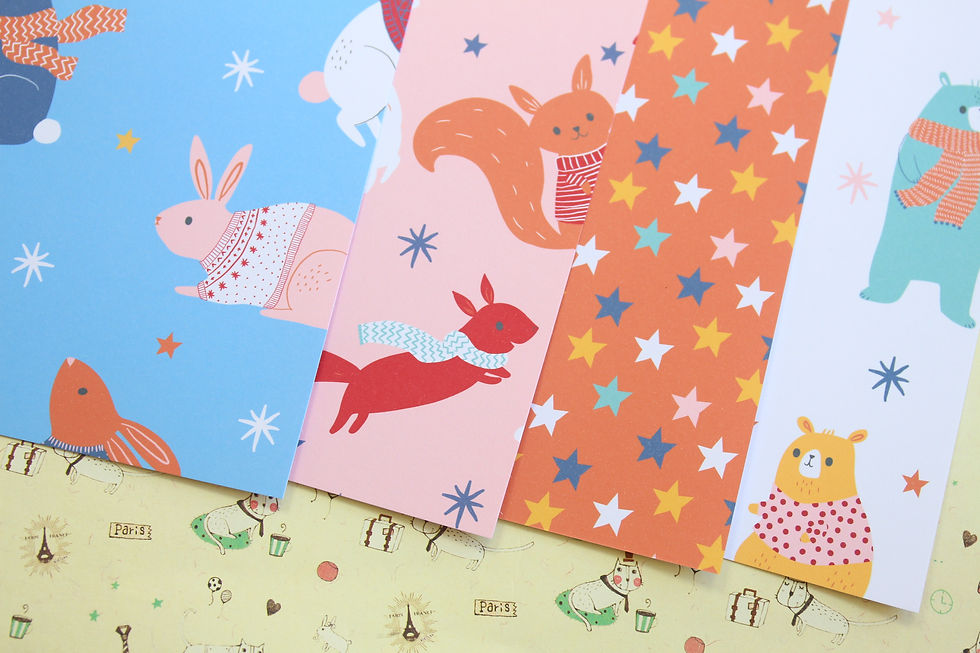 Thumbnail: set 02 cosy companion mix printed card stock