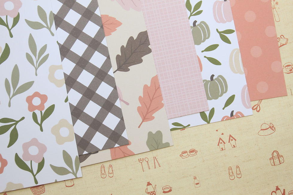 Thumbnail: set 01 fall blossom mix printed card stock