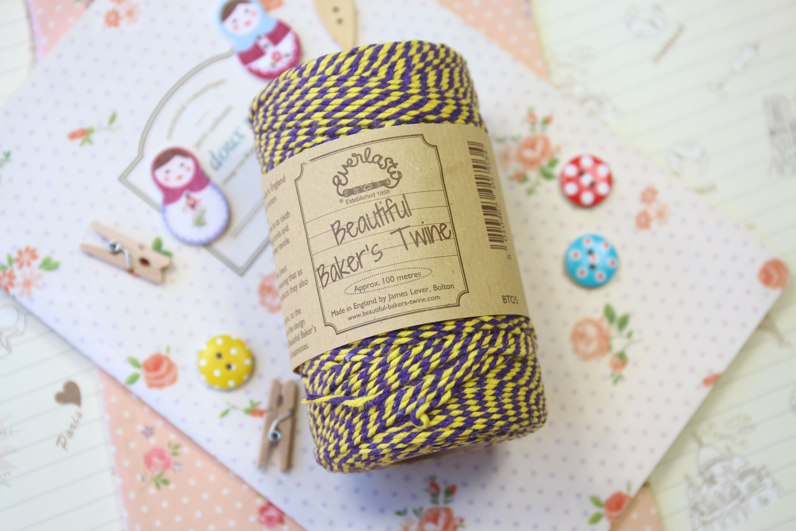 violet daffodil everlasto two tone bakers twine