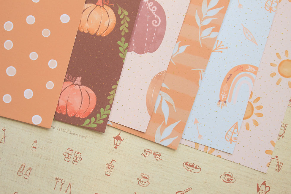 Thumbnail: set 01 pumpkin picking mix printed card stock